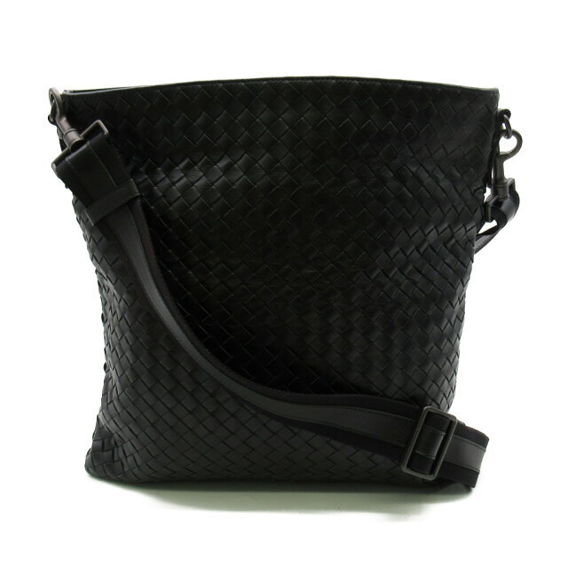 Bottega Veneta Shoulder Bag Black Leather